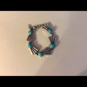 Lucky Brand silver with turquoise bracelet